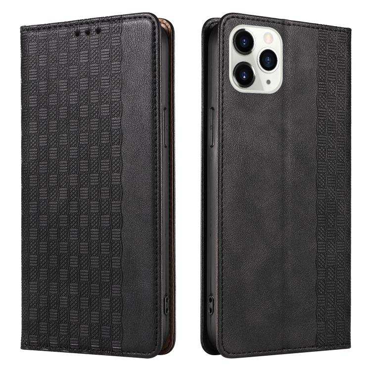 Braided Embossed Strong Magnetic Leather Phone Case