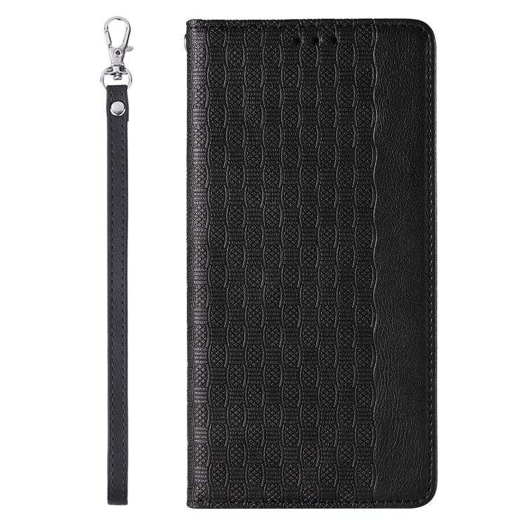 Braided Embossed Strong Magnetic Leather Phone Case