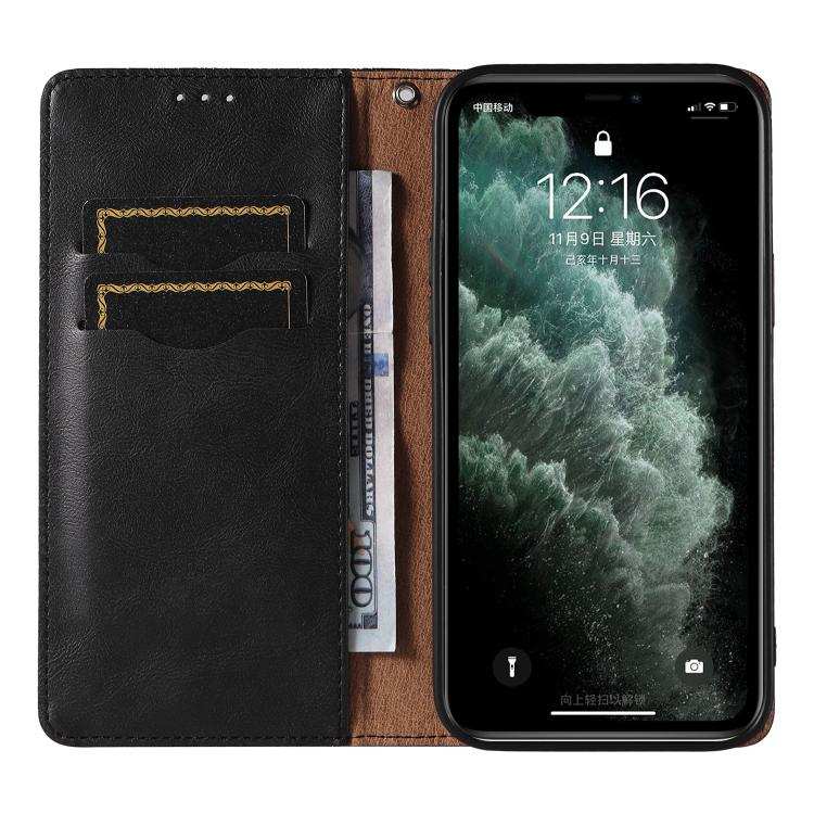 Braided Embossed Strong Magnetic Leather Phone Case