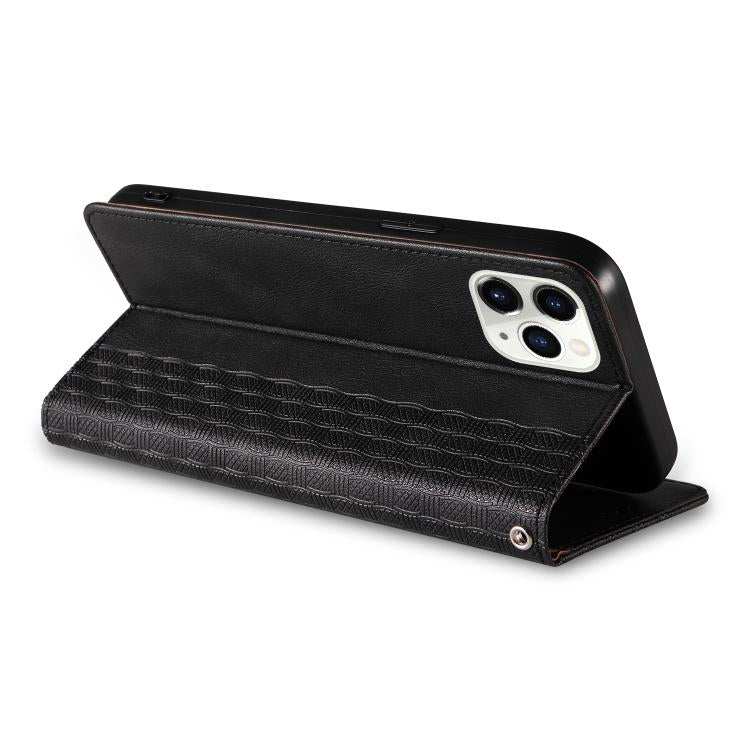 Braided Embossed Strong Magnetic Leather Phone Case