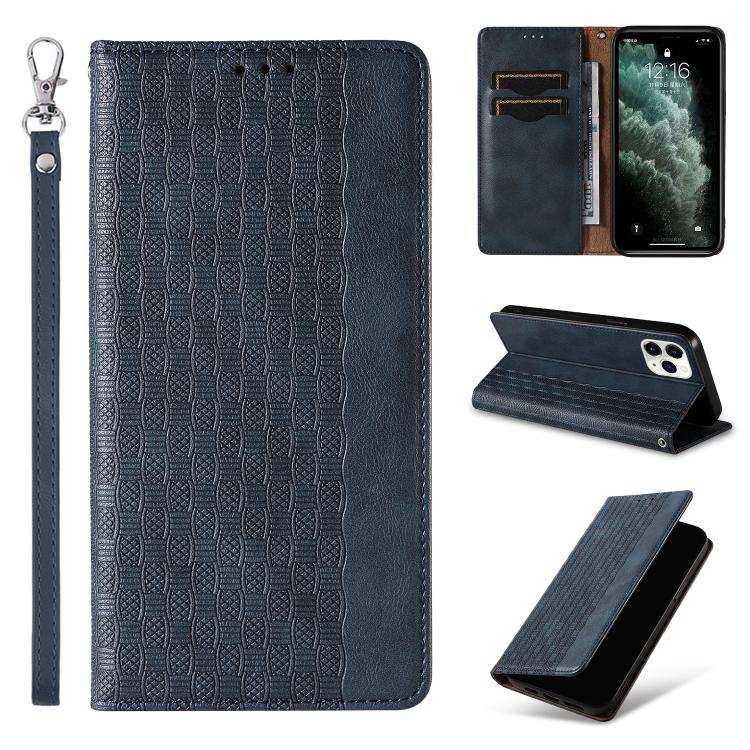 Braided Embossed Strong Magnetic Leather Phone Case