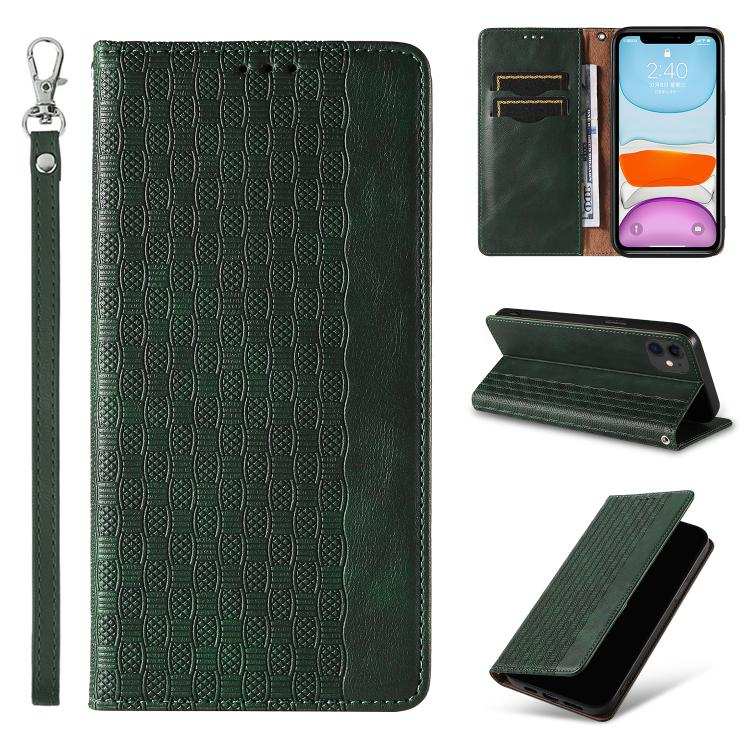 Braided Embossed Strong Magnetic Leather Phone Case