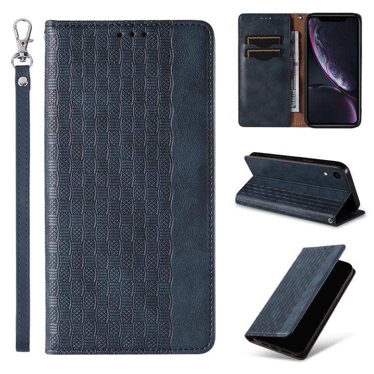 Braided Embossed Strong Magnetic Leather Phone Case