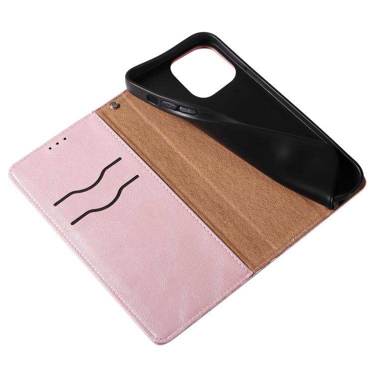 Braided Embossed Strong Magnetic Leather Phone Case