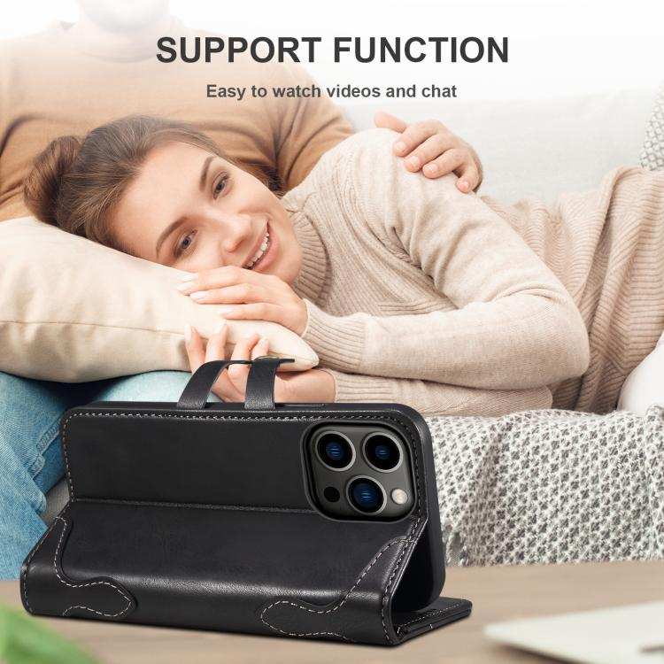 Suteni Q-03 Oil Wax Magnetic Clasp Leather Phone Case