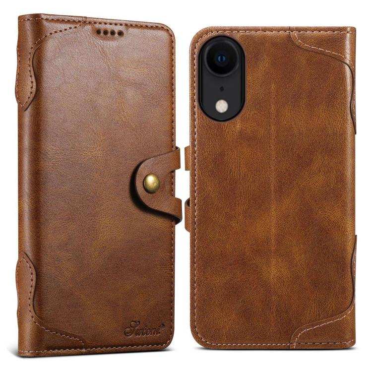 Suteni Q-03 Oil Wax Magnetic Clasp Leather Phone Case