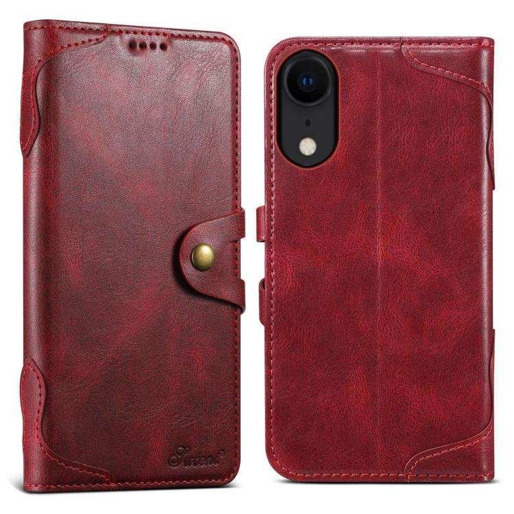 Suteni Q-03 Oil Wax Magnetic Clasp Leather Phone Case