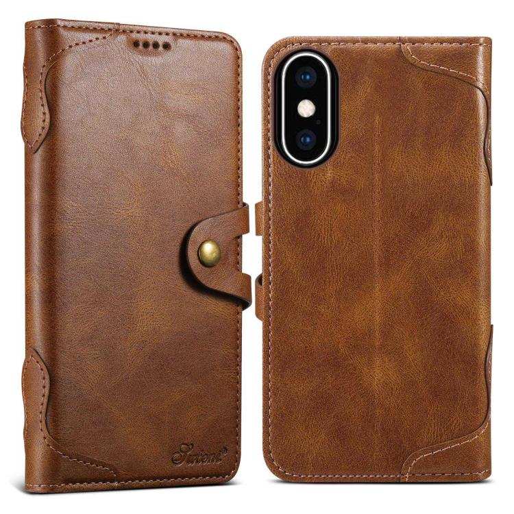 Suteni Q-03 Oil Wax Magnetic Clasp Leather Phone Case