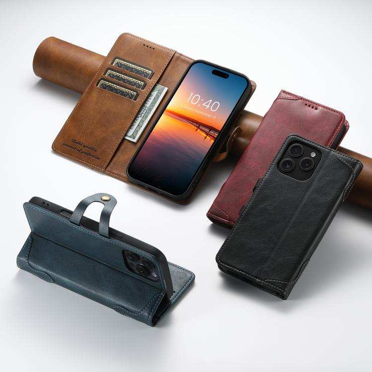 Suteni Q-03 Oil Wax Magnetic Clasp Leather Phone Case
