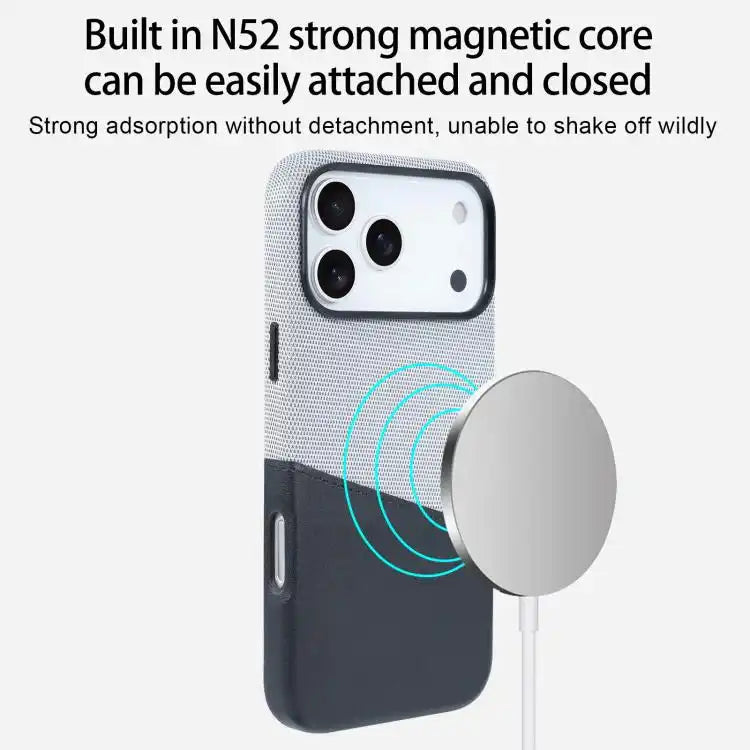 Kalebol Cloth Textue Stitching Card Slot Magnetic Phone Case