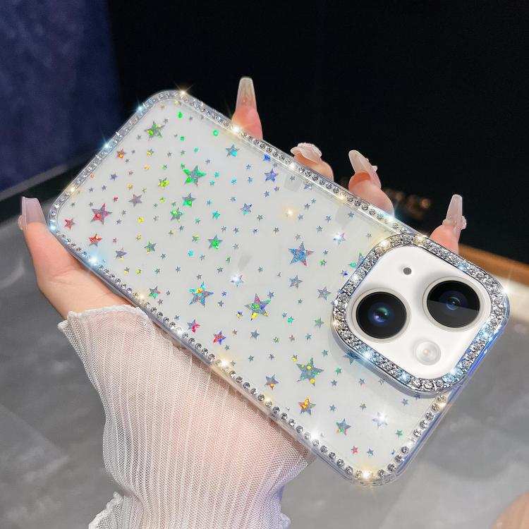 Rhinestone Glitter TPU 4-corners Anti-fall Phone Case