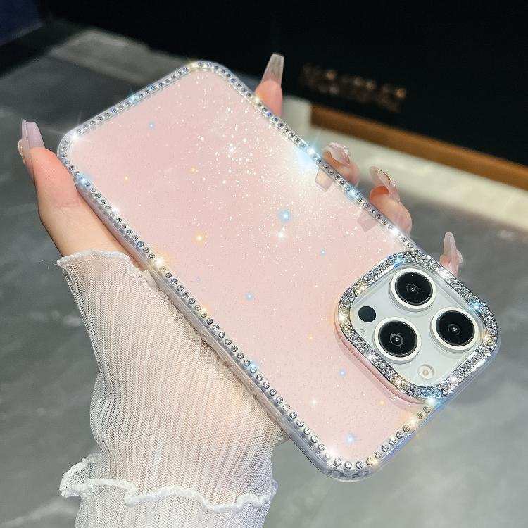 Rhinestone Glitter TPU 4-corners Anti-fall Phone Case