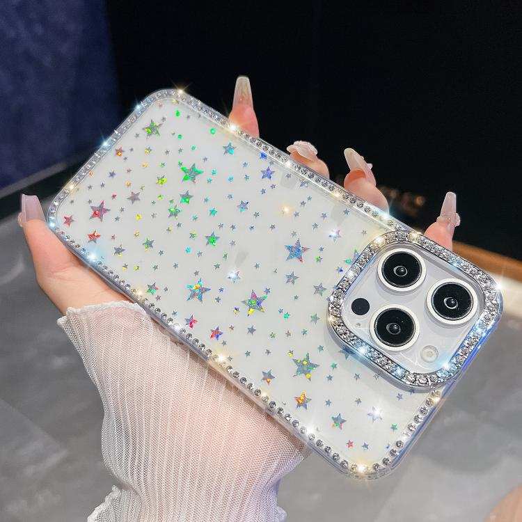 Rhinestone Glitter TPU 4-corners Anti-fall Phone Case