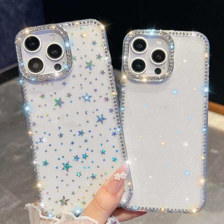 Rhinestone Glitter TPU 4-corners Anti-fall Phone Case