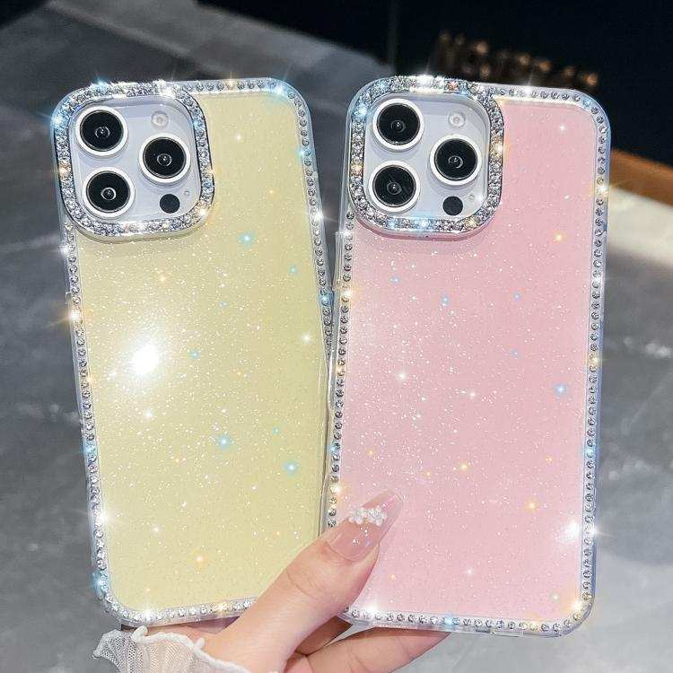 Rhinestone Glitter TPU 4-corners Anti-fall Phone Case