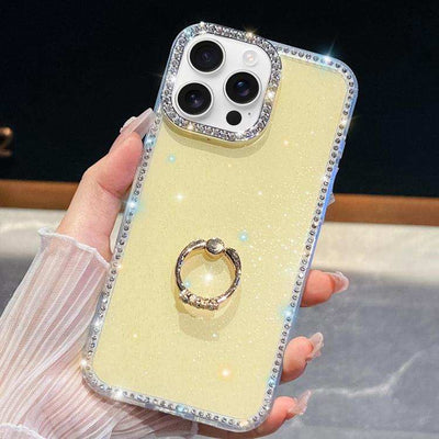 Rhinestone Glitter TPU Ring Holder Anti-fall Phone Case