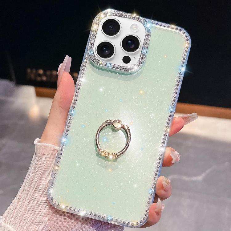 Rhinestone Glitter TPU Ring Holder Anti-fall Phone Case