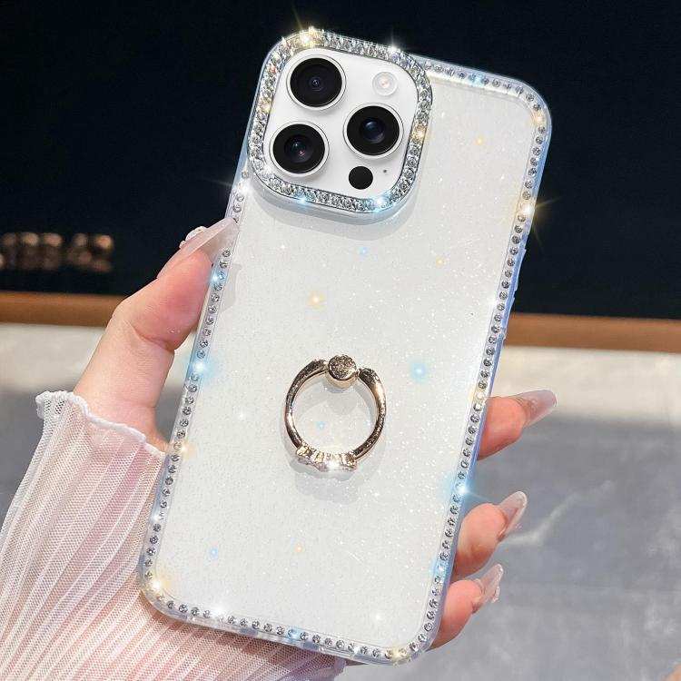 Rhinestone Glitter TPU Ring Holder Anti-fall Phone Case