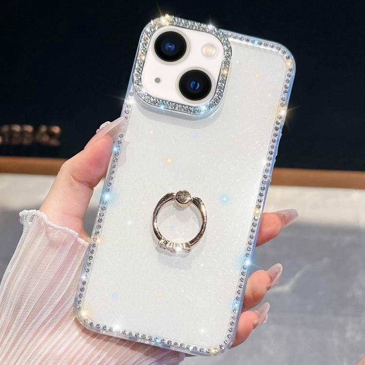 Rhinestone Glitter TPU Ring Holder Anti-fall Phone Case