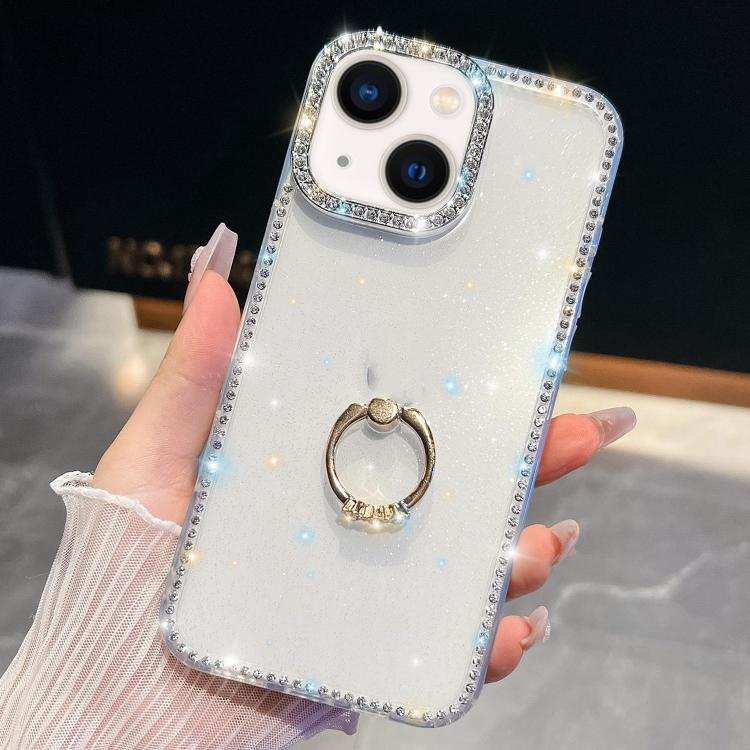 Rhinestone Glitter TPU Ring Holder Anti-fall Phone Case