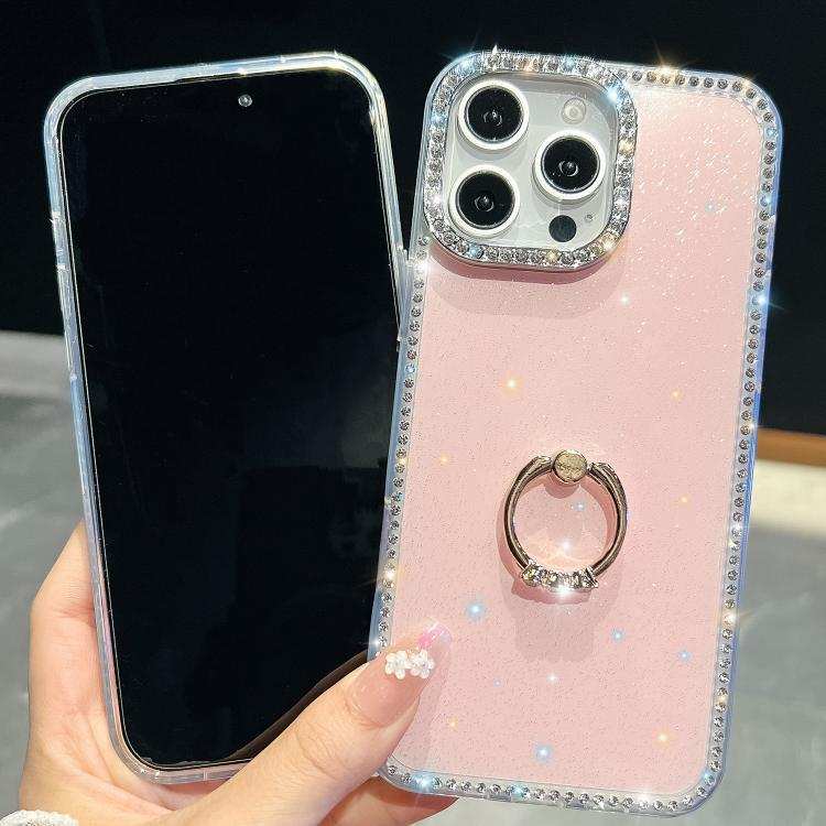 Rhinestone Glitter TPU Ring Holder Anti-fall Phone Case