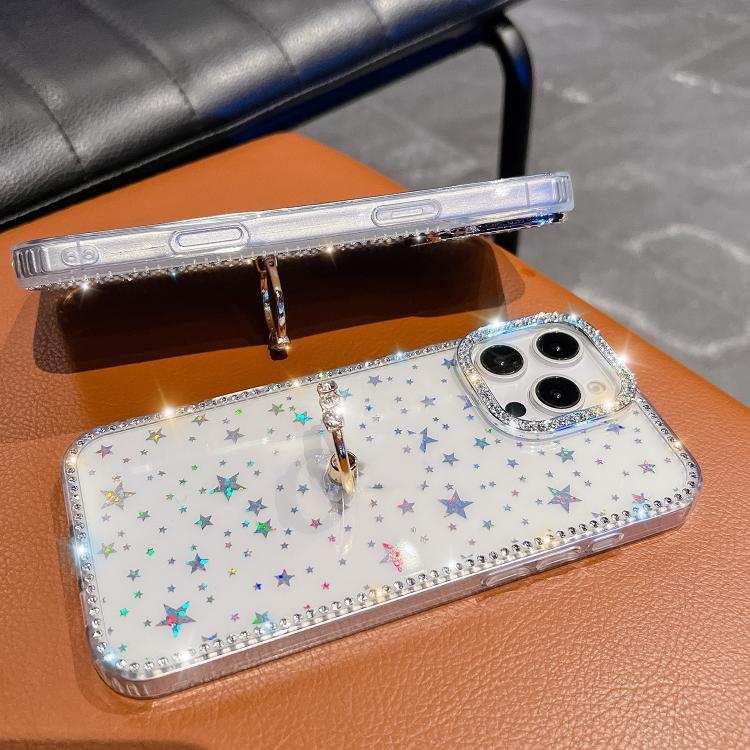 Rhinestone Glitter TPU Ring Holder Anti-fall Phone Case