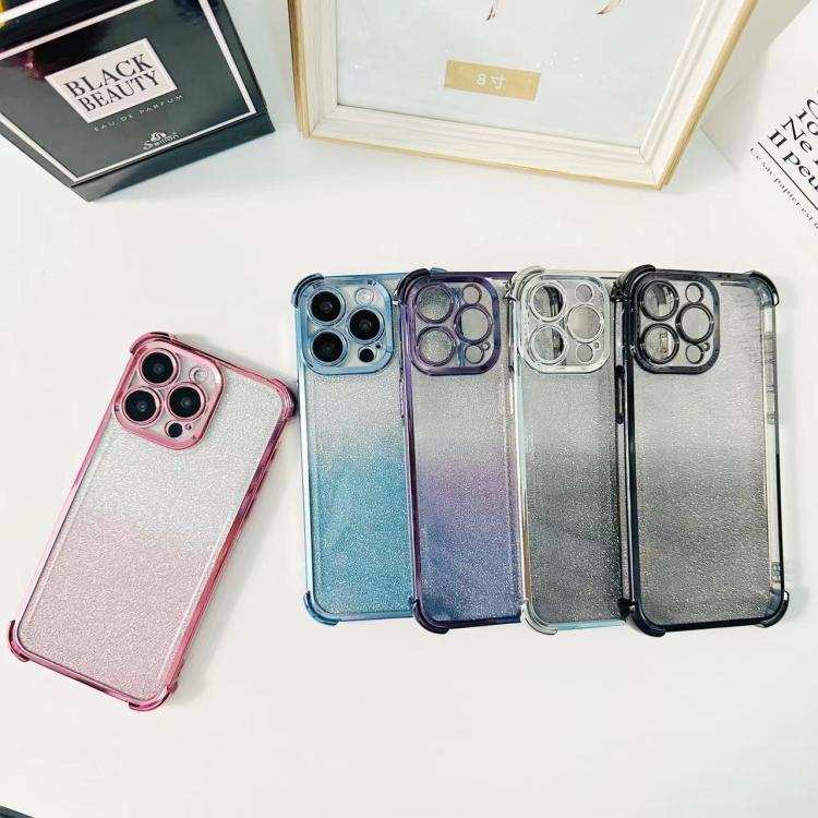 Electrpolated Glitter Four-corner Shockproof Space TPU Phone Case