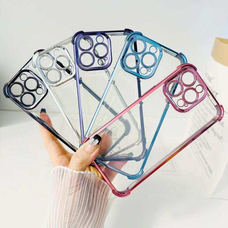 Electrpolated Glitter Four-corner Shockproof Space TPU Phone Case