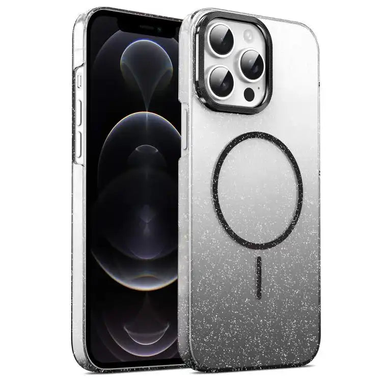 Gold Diamond Glitter Gradient MagSafe Shockproof Phone Case