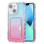 Gradient 3-in-1 Card Bag TPU Shockproof Phone Case
