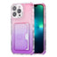 Gradient 3-in-1 Card Bag TPU Shockproof Phone Case