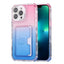 Gradient 3-in-1 Card Bag TPU Shockproof Phone Case