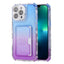 Gradient 3-in-1 Card Bag TPU Shockproof Phone Case