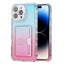 Gradient 3-in-1 Card Bag TPU Shockproof Phone Case