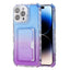 Gradient 3-in-1 Card Bag TPU Shockproof Phone Case