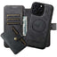 Suteni Q05S1 3-in-1 Detachable Wallet MagSafe Leather Phone Case