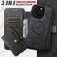Suteni Q05S1 3-in-1 Detachable Wallet MagSafe Leather Phone Case