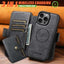 Suteni Q07S1 3-in-1 Detachable Wallet MagSafe Splicing Leather Phone Case