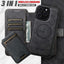 Suteni Q05S2 3-in-1 Detachable Vertical Flip Wallet MagSafe Leather Phone Case