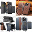 Suteni Q07S2 3-in-1 Detachable Vertical Flip Wallet MagSafe Splicing Leather Phone Case