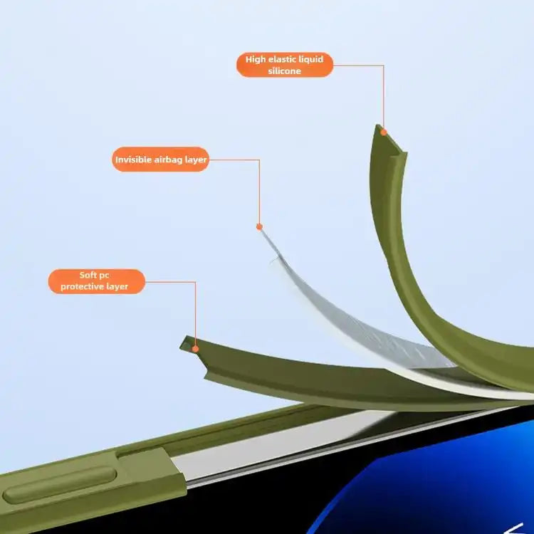 Kalebol Large Windows Frosted Liquid Silicone Phone Case