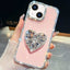 Diamond Glitter Gemstone Heart Holder Phone Case