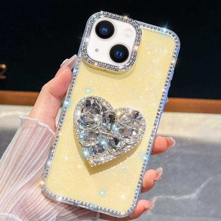 Diamond Glitter Gemstone Heart Holder Phone Case