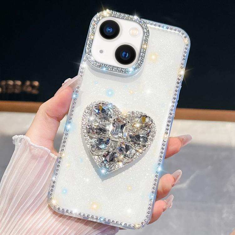 Diamond Glitter Gemstone Heart Holder Phone Case
