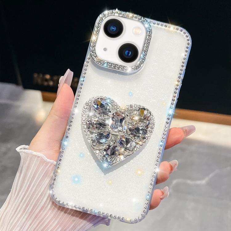Diamond Glitter Gemstone Heart Holder Phone Case