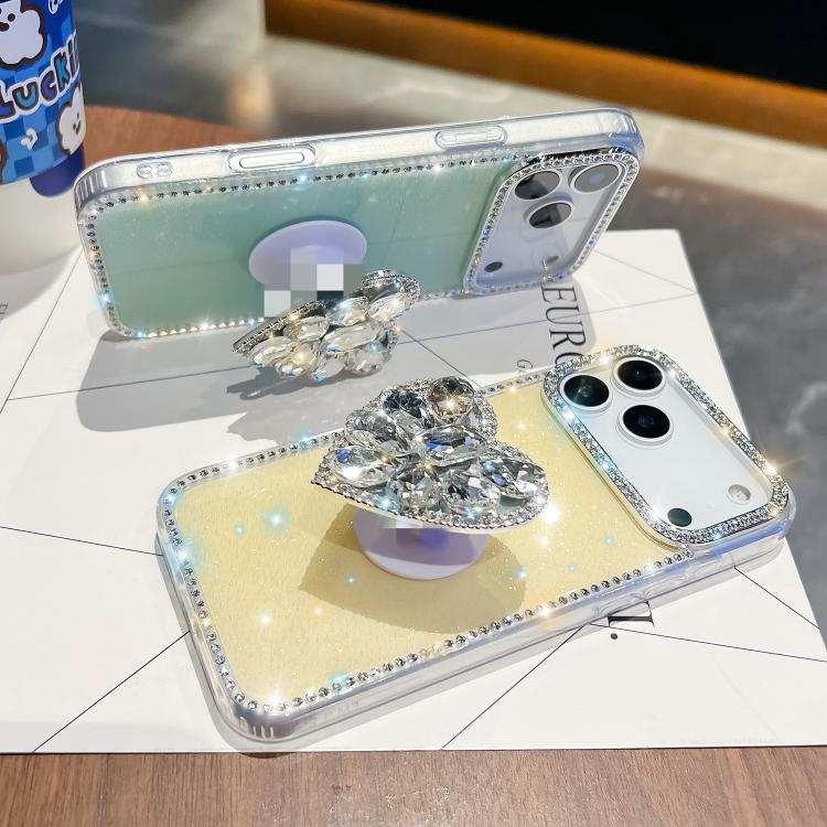 Diamond Glitter Gemstone Heart Holder Phone Case