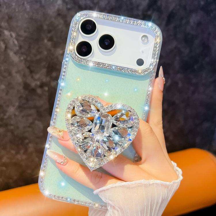 Diamond Glitter Gemstone Heart Holder Phone Case