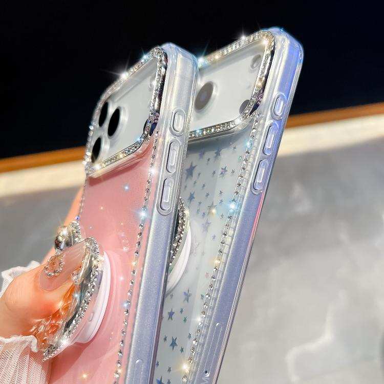 Diamond Glitter Gemstone Heart Holder Phone Case