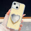 Diamond Glitter Mirror Heart Holder Phone Case