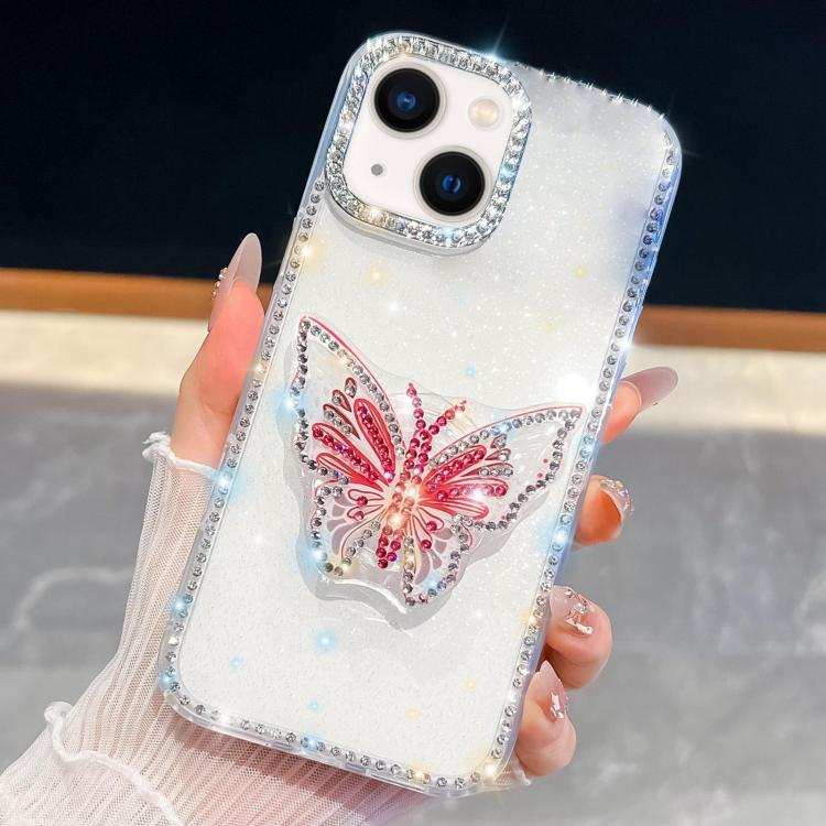 Diamond Glitter Butterfly Holder Phone Case